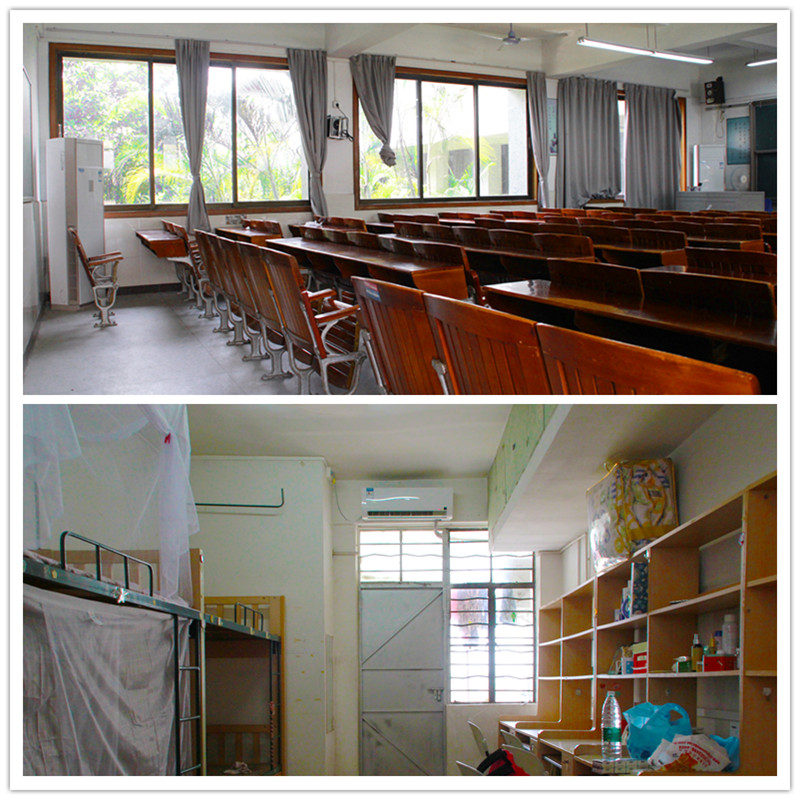 教室和宿舍均安装了空调